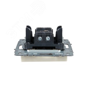 BRITE Выключатель одноклавишный самовозвратный 10А ВС10-1-4-БрКр бежевый - фото 4