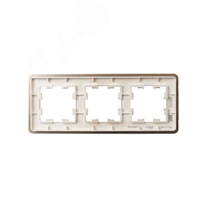 BRITE Рамка 3 поста РУ-3-1-Бр металл шампань RE AL IEK - фото 3