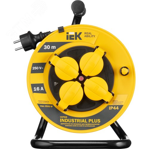 Удлинитель силовой 4 розетки шнур 30м ПВС 3х1.5мм2 УК30 с термозащитой IP44 - фото 4