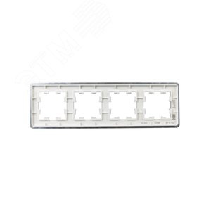 BRITE Рамка 4 поста РУ-4-1-Бр металл алюминий RE IEK - фото 3