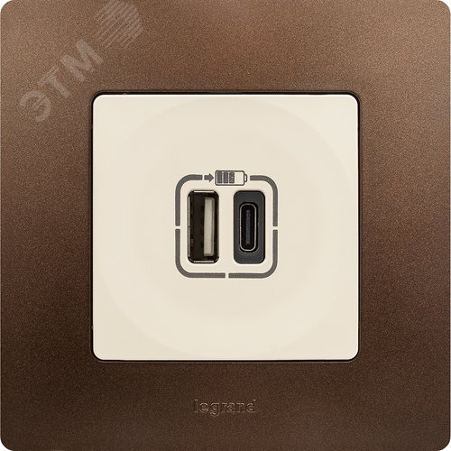 Рамка 1-местная какао ETIKA - фото 5