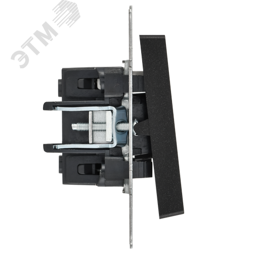 BRITE Выключатель одноклавишный с индикацией 10А ВС10-1-1-БрЧ черный - фото 5