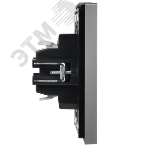 FORTE&PIANO Выключатель 1-клавишный самовозвратный 10А FP510 сталь IEK - фото 4