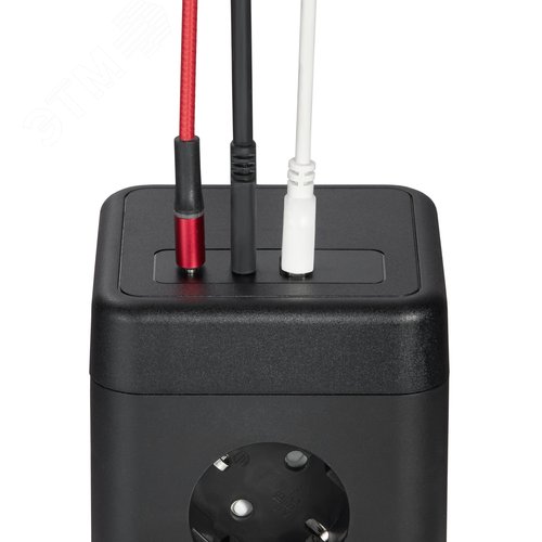 DOMINIC Удлинитель У08K 8 мест 2P+PE 1,5м 3х1,0мм2 16А/250В USB A+C 20Вт черный IEK - фото 5