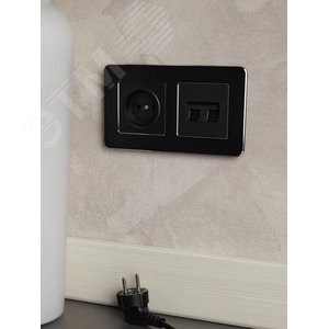 BRITE Рамка 2 поста РУ-2-1-Бр металл черный RE IEK - фото 5