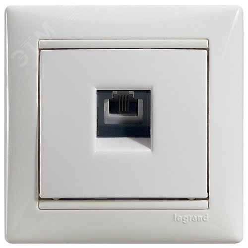 Розетка телефонная RJ11 белый VALENA - фото 4