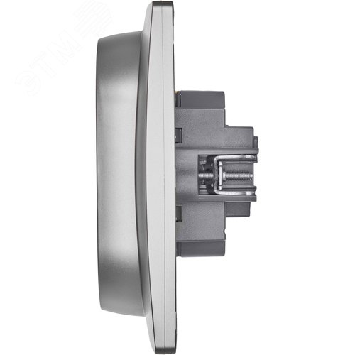 Розетка 2-местная с заземлением с защитными шторками 16А в сборе алюминий INSPIRIA - фото 2