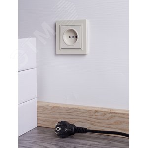 BRITE Розетка 1 пост без заземления без защитных шторок 10А в сборе РСР10-1-0-БрКр бежевый IEK - фото 6