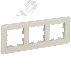 BRITE Рамка 3 поста РУ-3-2-Бр стекло песчаный RE IEK - фото 1