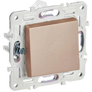 SKANDY Выключатель 1-клавишный кнопочный 10А SK-V14Sa песочный IEK - фото 1