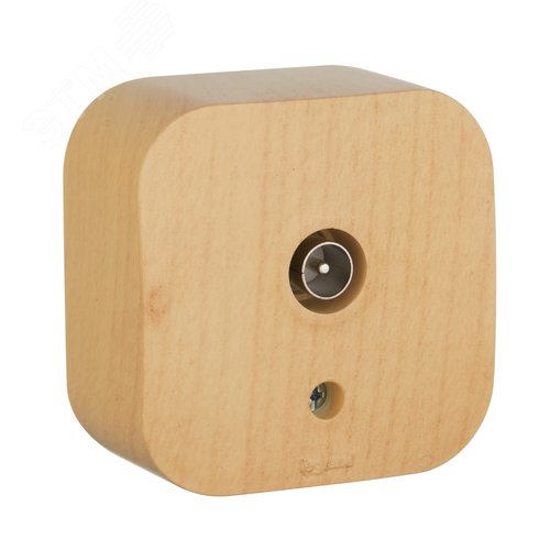 Розетка для открытой установки TV тип звезда дерево QUTEO - фото 1