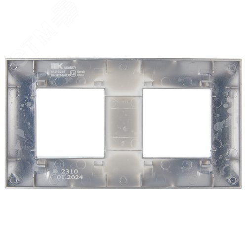 SKANDY Рамка 2-местная SK-F32N металл никель IEK - фото 4