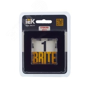 BRITE Рамка 1 пост РУ-1-2-БрЧ стекло черный - фото 5
