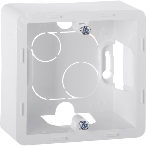 Коробка для накладного монтажа 1-местная белый INSPIRIA - фото 1