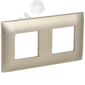 SKANDY Рамка 2-местная SK-F02Sh шампань IEK - фото 1