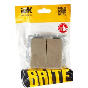 BRITE Выключатель жалюзи 10А ВС10-1-5-БрШ шампань - фото 6
