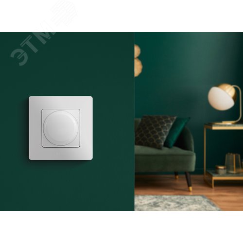 Светорегулятор поворотно-нажимной LED 300Вт без нейтрали белый ETIKA - фото 4