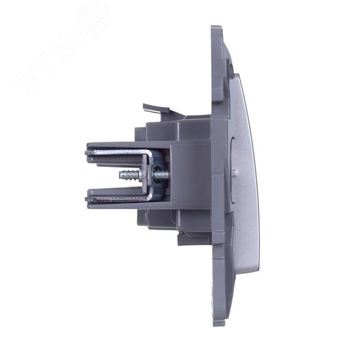 Выключатель 1-клавишный 10АХ перекрестный алюминий ETIKA - фото 4