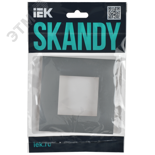 SKANDY Рамка 1-местная SK-F01Gr серый IEK - фото 2