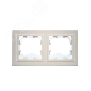 BRITE Рамка 2 поста IP44 РУ-2-БрЖ-44 жемчуг - фото 2