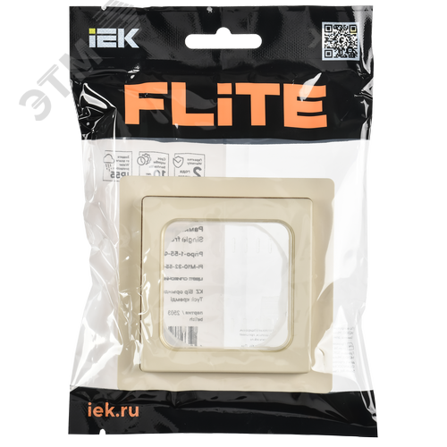 FLITE Рамка 1-местная IP55 Рпро-1-55-ФлСл сливочный IEK - фото 2