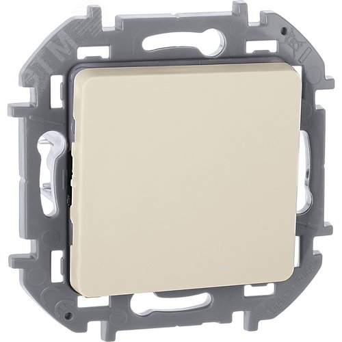 Изображение товара Выключатель 1-клавишный 10АХ безвинтовое крепление слоновая кость INSPIRIA (шт)