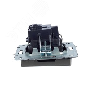 BRITE Розетка с заземлением с защитными шторками 16А РС14-1-0-БрС сталь - фото 6