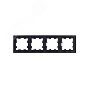 BRITE Рамка 4 поста РУ-4-БрЧ черный - фото 4
