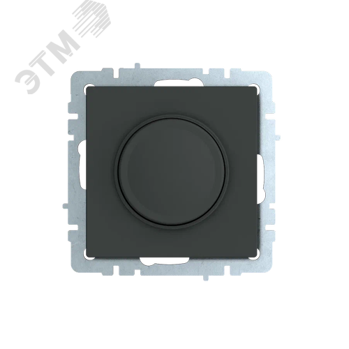 BRITE Светорегулятор поворотно-нажимной 600Вт СС10-1-0-БрГ графит - фото 3