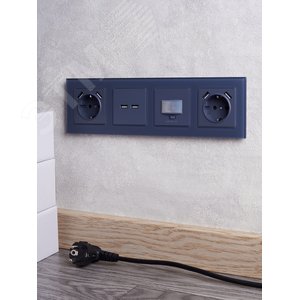 BRITE Рамка 4 поста РУ-4-2-Бр стекло маренго матовый IEK - фото 5