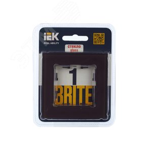 BRITE Рамка 1 пост РУ-1-2-БрТБ стекло бронза - фото 5