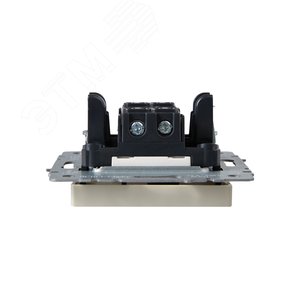 BRITE Выключатель одноклавишный проходной с индикацией 10А ВС10-1-7-БрКр бежевый IEK - фото 4