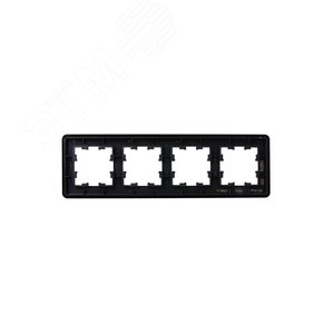 BRITE Рамка 4 поста РУ-4-1-Бр металл черный RE AL IEK - фото 3