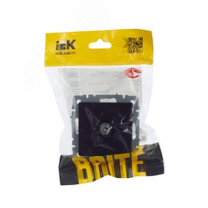 BRITE Розетка TV проходная РТВ10-0-БрЧ черный - фото 7