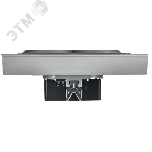 BRITE Розетка 2-местная с заземлением без защитных шторок плоская 16А в сборе РСПл12-3-БрА алюминий IEK - фото 3