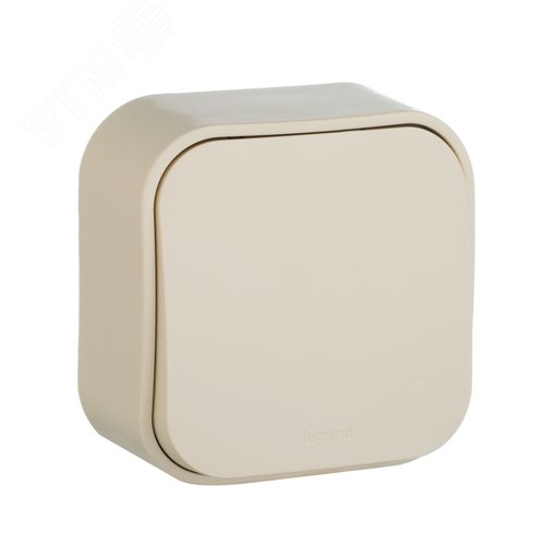 Изображение товара Выключатель 1-клавишный для открытой установки проходной 10А слоновая кость QUTEO (шт)