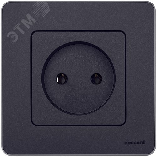 Розетка 1-местная без заземления без защитных шторок 16А антрацит INSPIRIA - фото 4