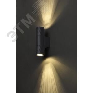 Светильник уличный декоративный для наружного освещения 5221 настенный 2хGU10 двусторонний IP65 серый - фото 2