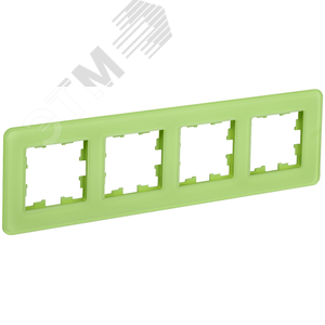 BRITE Рамка 4 поста РУ-4-2-Бр стекло эко грин RE IEK - фото 1