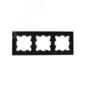 BRITE Рамка 3 поста РУ-3-1-БрЧ металл черный - фото 3