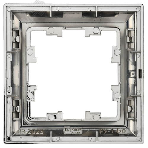 BRITE Рамка 1 пост РУ-1-Бр хром/никель IEK - фото 3