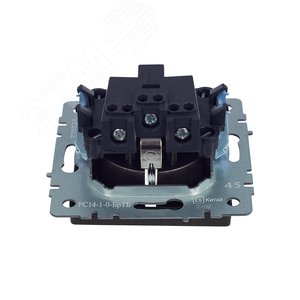 BRITE Розетка с заземлением с защитными шторками 16А РС14-1-0-БрТБ темная бронза - фото 5