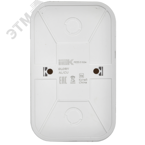 GLORY Розетка 2-местная для открытой установки без заземления без защитных шторок 10А РС22-2-ХШм шампань матовый IEK - фото 2