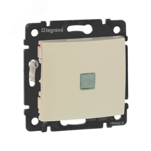 Изображение товара VALENA Переключатель одноклавишный с подсветкой в рамку слоновая кость (шт)