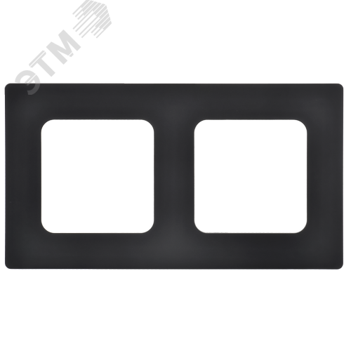 FLITE CLASSIC Рамка 2-местная РУ-2-К-ФлЧ черный IEK - фото 4