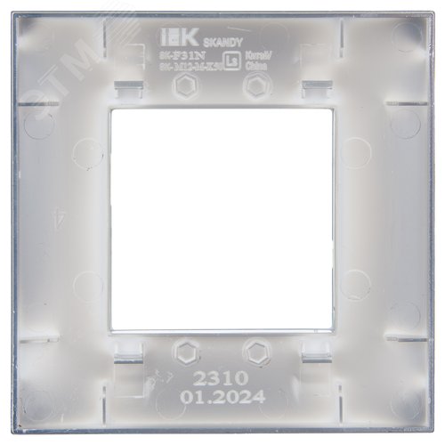 SKANDY Рамка 1-местная SK-F31N металл никель IEK - фото 3