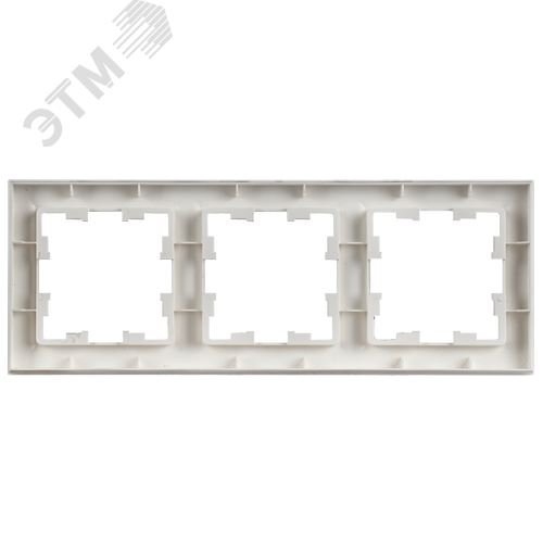 BRITE Рамка 3-местная РУ-3-БрАБ арктический белый IEK - фото 2