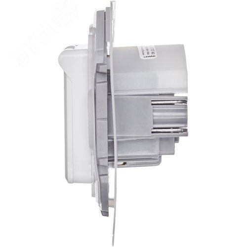 Розетка 1-местная с заземлением с защитными шторками и крышкой 16А IP44 белый INSPIRIA - фото 4