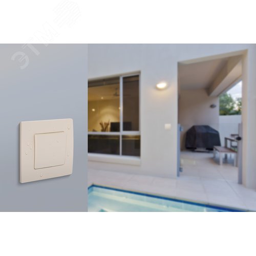 Выключатель 1-клавишный проходной 10А IP44 безвинтовое крепление слоновая кость ETIKA - фото 4