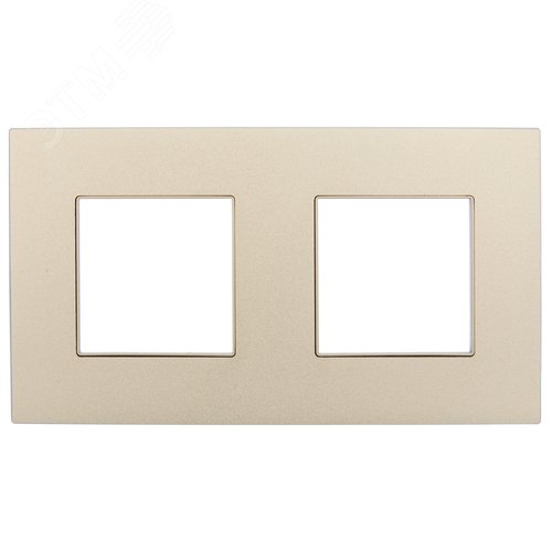 SKANDY Рамка 2-местная SK-F32Sh металл шампань IEK - фото 3